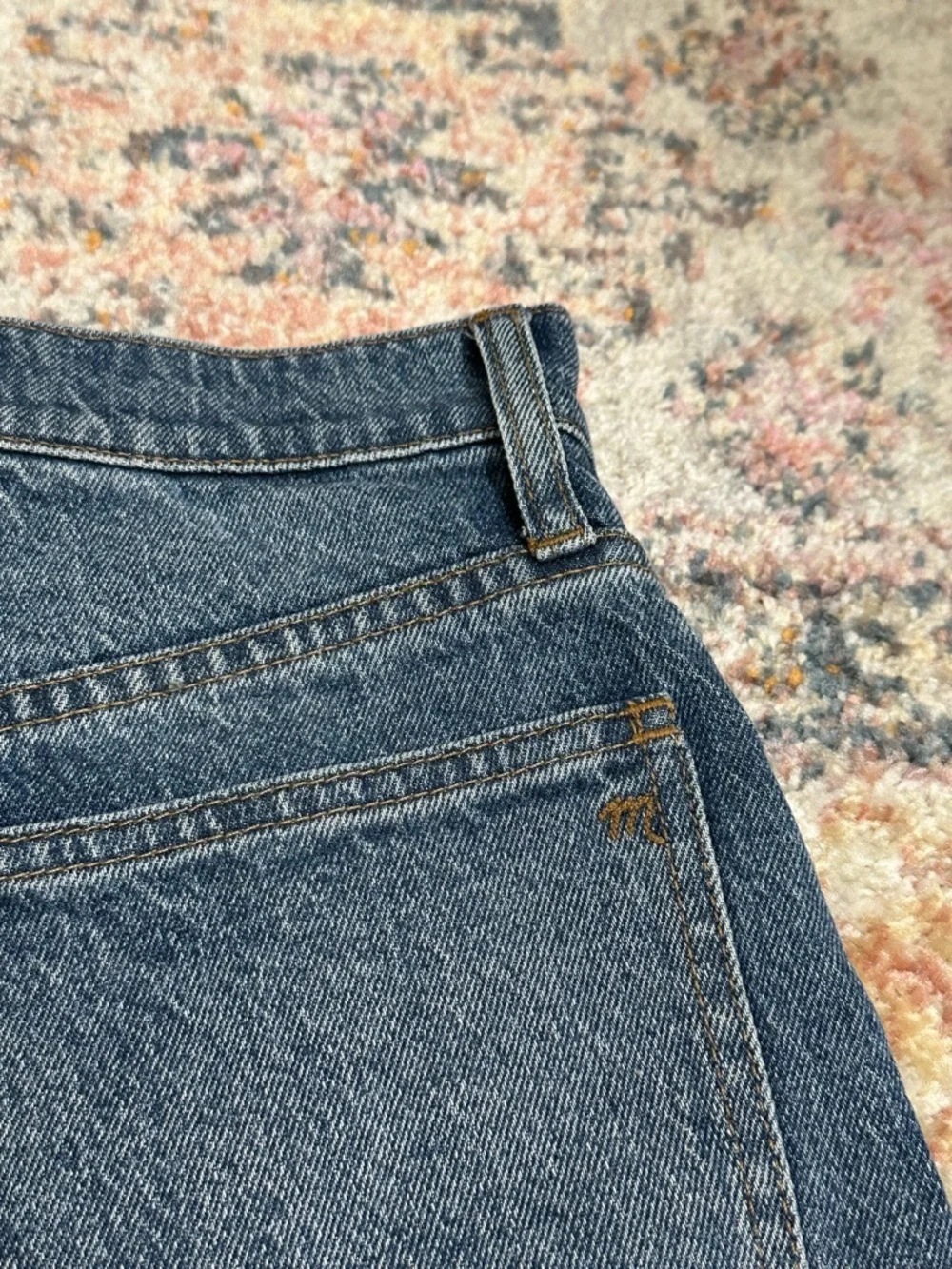 Madewell Perfect Jean Shorts High Rise Raw Hem Frayed Denim Size 25